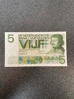 5 gulden 1966 UNC, Postzegels en Munten, Bankbiljetten | Nederland, Ophalen of Verzenden, 5 gulden