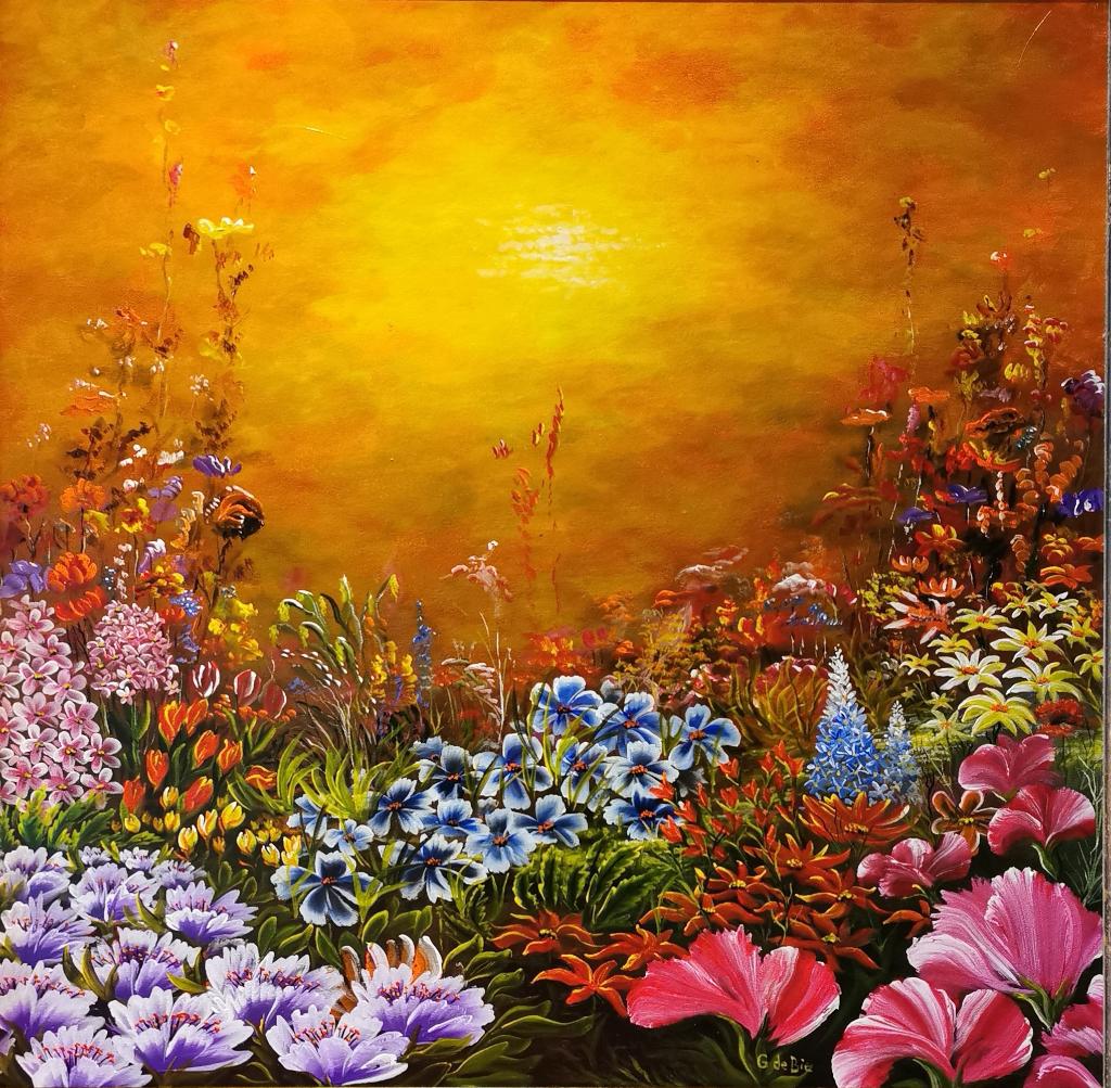 schilderij "pluktuin", Ophalen