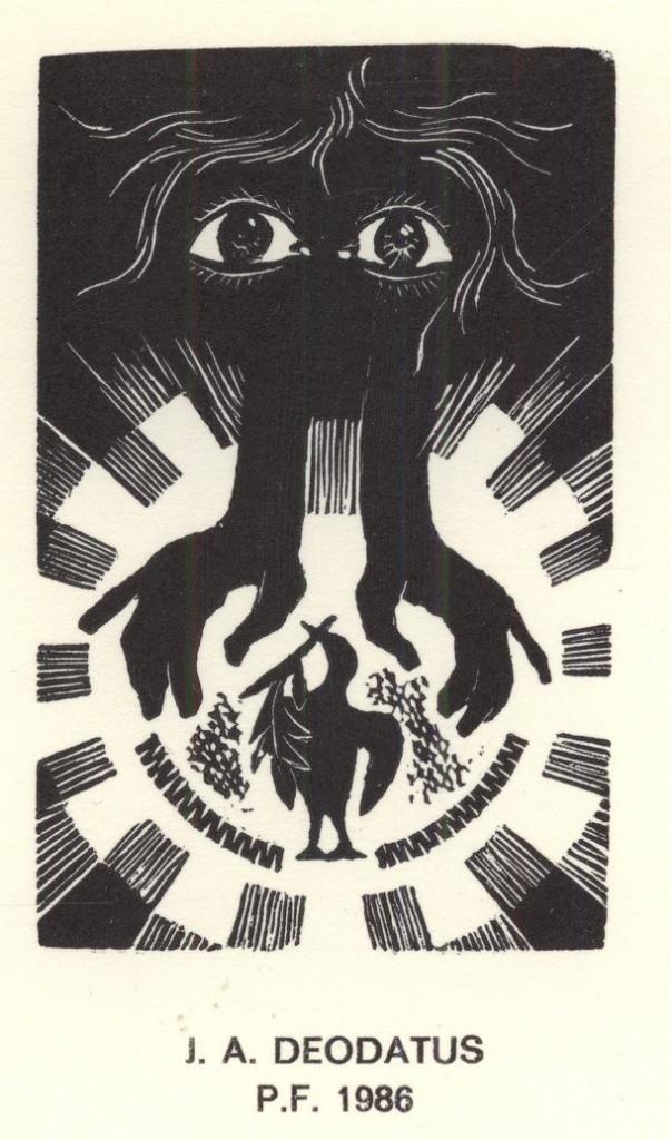 0077 Ex Libris Nederland : Jan Deodatus, 1985, Antiek en Kunst, Kunst | Etsen en Gravures, Verzenden