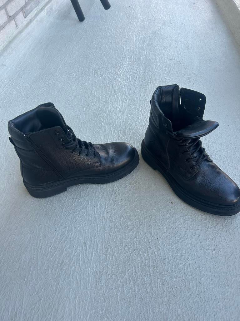 Leren laarzen maat 43 NIEUW, Kleding | Heren, Schoenen, Ophalen of Verzenden, Zo goed als nieuw, Zwart, Boots