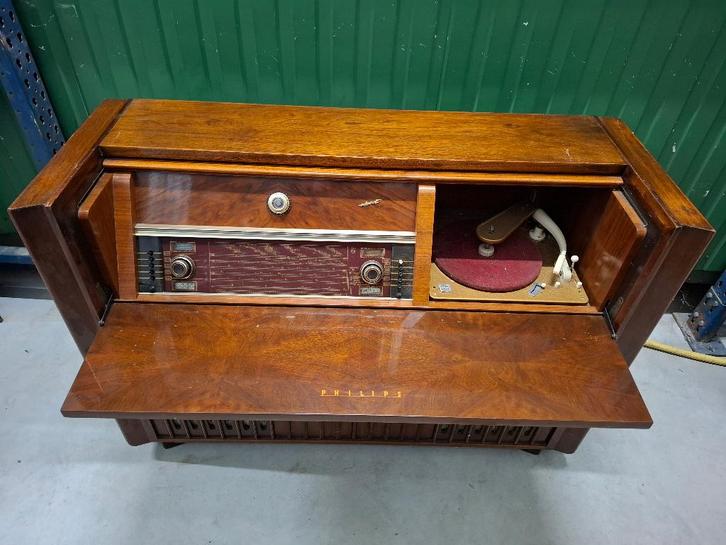 Zeldzame Philips FX995A buizenradio - restauratieobject, Audio, Tv en Foto, Radio's, Niet werkend, Radio, Ophalen