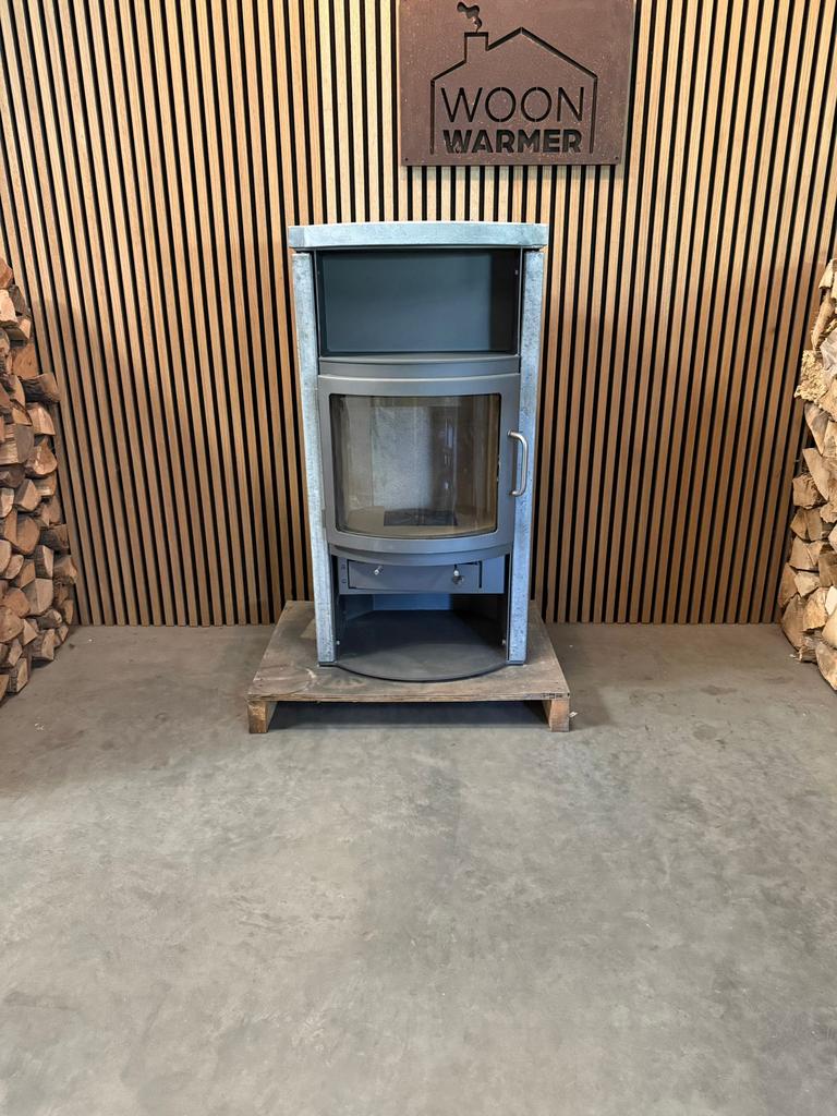 25189 Speksteenkachel Rais 7kw, Ophalen, Info@woonwarmer.nl, Gebruikt, Houtkachel