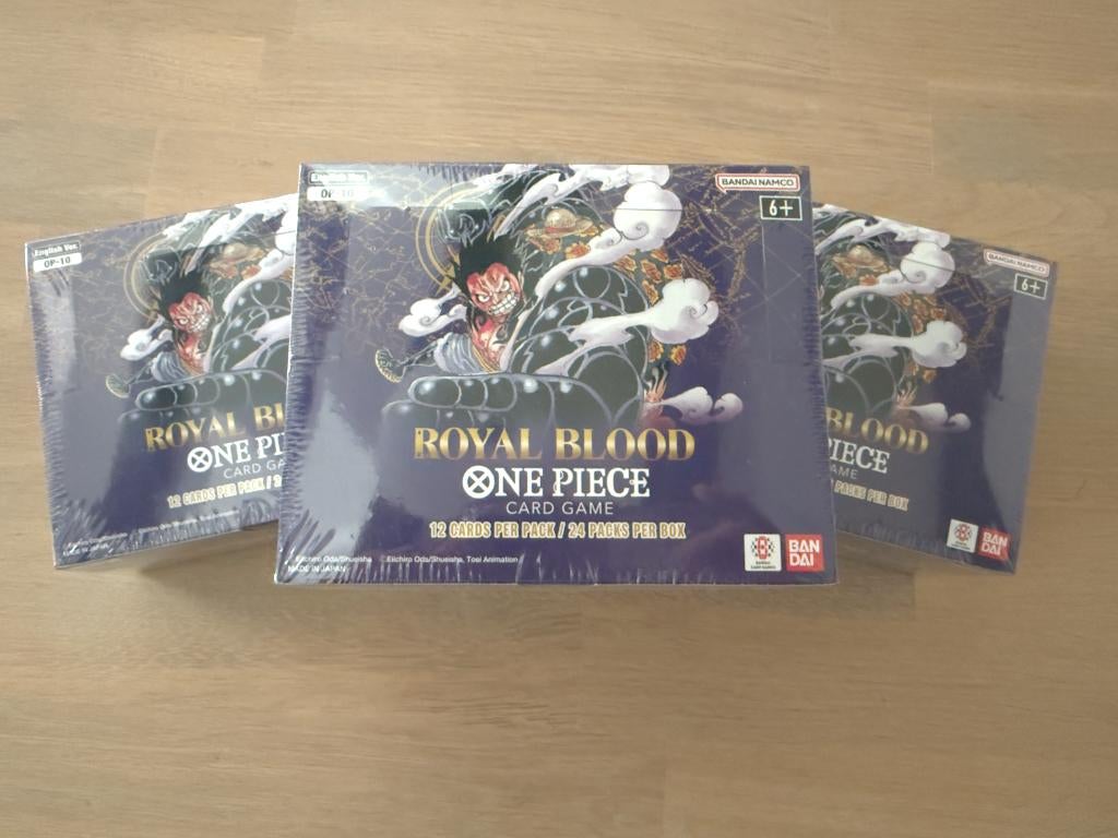 One Piece OP10 - Royal Blood Booster Box Sealed, Ophalen of Verzenden, Nieuw, Boosterbox