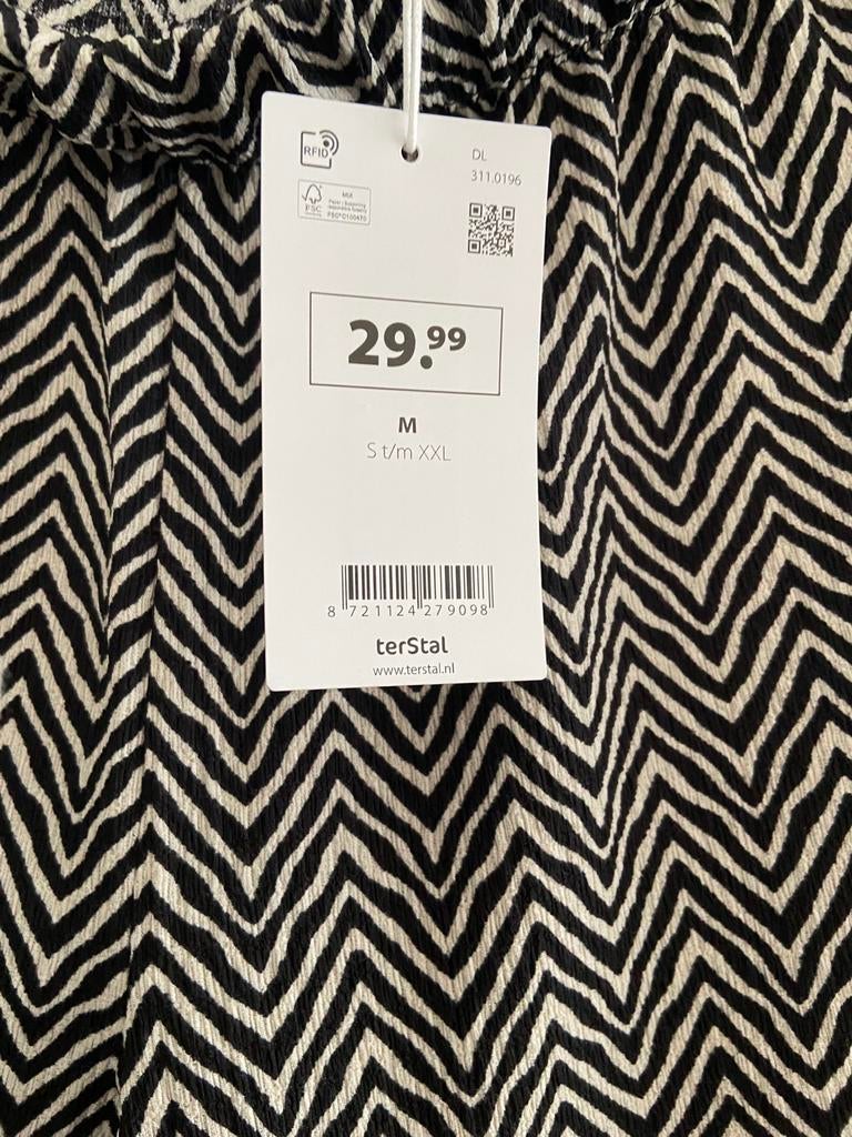 Nieuwe wijde crinkle broek. Maat M, Ophalen of Verzenden, Nieuw, Lang