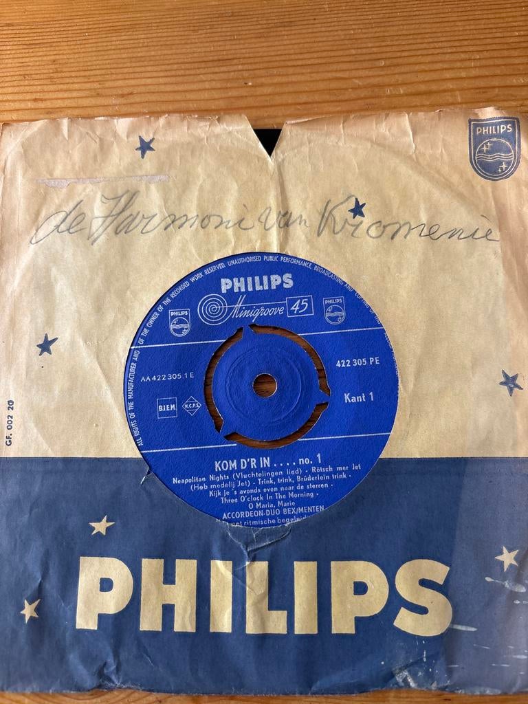 Accordeon Duo Bex /menten - Kom D'r In... No. 1 (Single), Gebruikt, Overige genres, 7 inch, Single