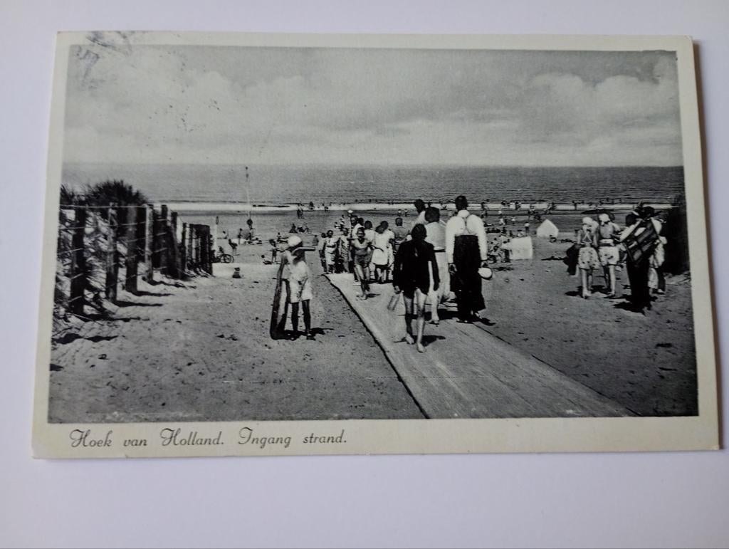 Hoek van Holland Ingang Strand 1939, Ophalen of Verzenden, 1920 tot 1940, Gelopen, Zuid-Holland