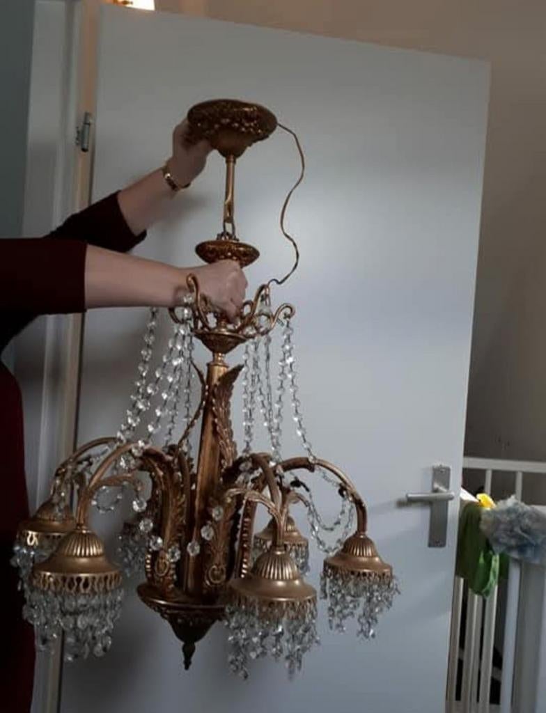 Kristallen kroonluchter, Ophalen, Zo goed als nieuw