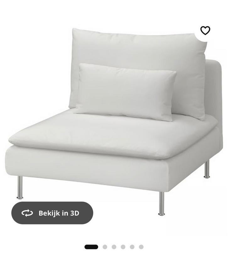 Hoezen Finnsta Wit Soderhamn 1-zits, Huis en Inrichting, Stoelen, Gebruikt, Eén, Stof, Wit, Ophalen of Verzenden