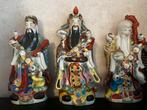 Chinese Fu Lu Shou geluksgoden –porselein –53 cm – set van 3, Ophalen, Zo goed als nieuw, Mens