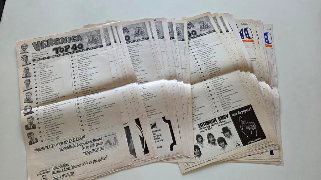 Verzameling Radio Veronica Top 40 exemplaren 1969, Verzamelen, Verzenden, Gebruikt, Boek, Tijdschrift of Artikel