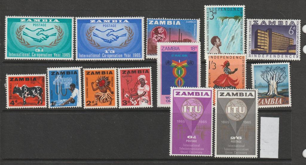 TSS Kavel 820189 Zambia Pf met plakker div, Postzegels en Munten, Postzegels | Afrika, Ophalen, Zambia, Postfris