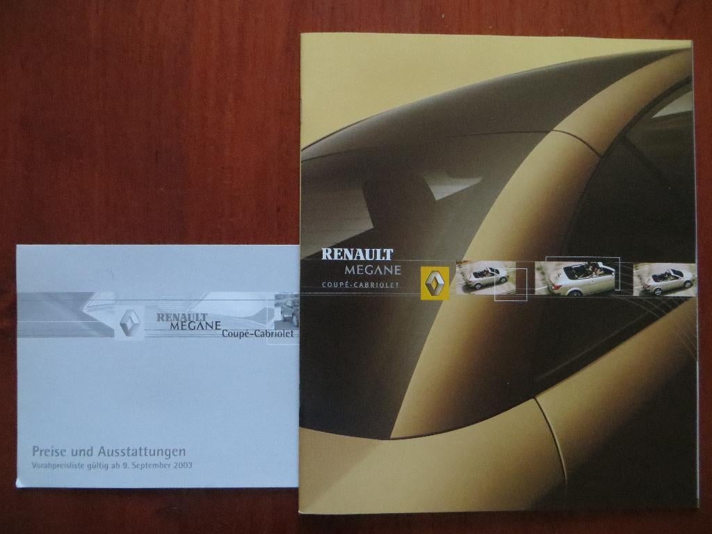 Renault Megane Coupé-Cabriolet (juli 2003) + bijlage, Ophalen of Verzenden, Nieuw, Renault