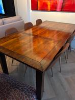 Antieke teakhouten tafel, Ophalen, Teakhout, Zo goed als nieuw, Vijf personen of meer