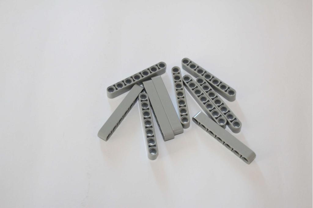 LEGO 32524 technic liftarm dik 1x7 (10x) licht grijs, 1 Aastvej, Billund, South Denmark 7190, Lego, Ophalen of Verzenden, Losse stenen