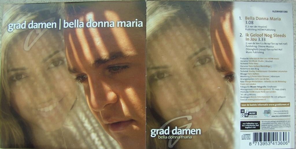 GRAD DAMEN Bella donna maria CD-Single 8713953413606, Ophalen of Verzenden, Nieuw in verpakking, Pop