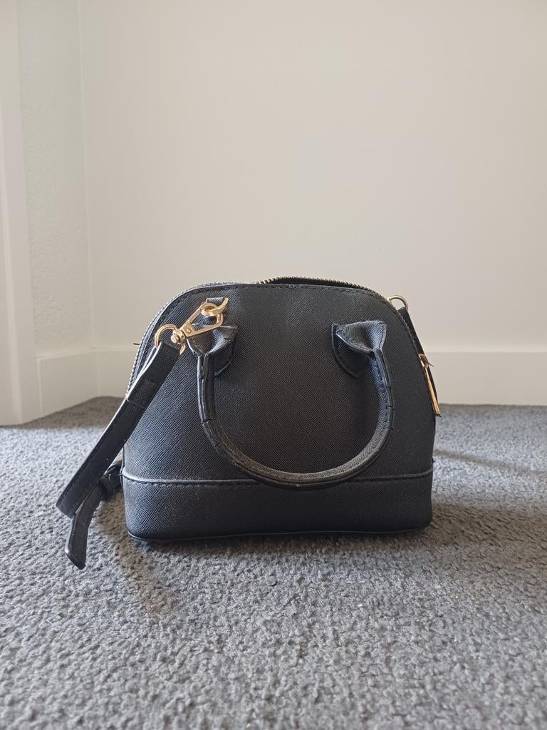 Zwarte handtas, Ophalen of Verzenden, Gebruikt, Zwart, Schoudertasje