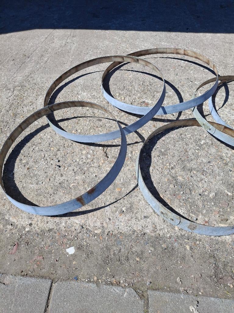 ringen van wijnvaten, gegalvaniseerd div. afm, zie fot-omsch, Tuin en Terras, Regentonnen, 150 liter of meer, Ophalen of Verzenden