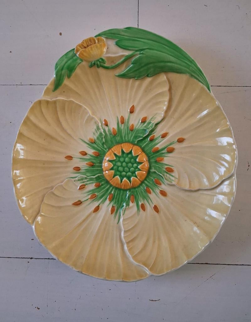 Carlton,vintage,30er jaren ,majolica ,bord, Ophalen of Verzenden