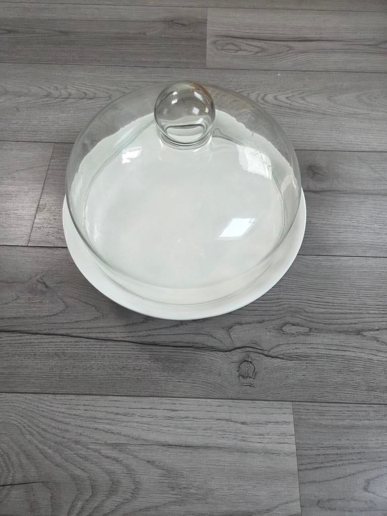 Taartplateau met stolp Dille & Kamille, Huis en Inrichting, Keuken | Servies, Ophalen, Overige stijlen, Bord(en)