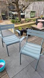 2x gebruikte fermob Luxembourg armstoelen storm grijs, Ophalen