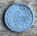 5 cent 1876 Willem III (1), Postzegels en Munten, Munten | Nederland, Zilver, Ophalen of Verzenden, Koning Willem III, Losse munt