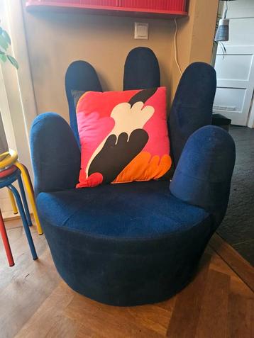 Vintage Handstoel - Blauw beschikbaar voor biedingen