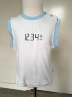 DIRKJE ribbeltjes shirt wit / blauw NIEUW maat 80 ZW, Kinderen en Baby's, Babykleding | Maat 80, Nieuw, Shirtje of Longsleeve