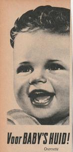 Retro reclame 1949 Castella babyzeep baby's huid, Verzamelen, Retro, Verzenden, Overige typen