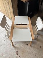 Kindertafel met stoeltjes en opbergbakken, Kinderen en Baby's, Kinderkamer | Tafels en Stoelen, Ophalen, Gebruikt, Tafel(s) en Stoel(en)