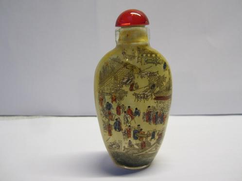 Chinese handbeschilderde snuff bottle, snuifflesje.9583 #, Antiek en Kunst, Kunst | Niet-Westerse kunst, Ophalen of Verzenden
