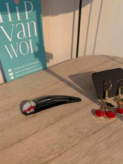 Kers oorbellen, Sieraden, Tassen en Uiterlijk, Oorbellen, Nieuw, Hangers, Overige materialen, Rood, Verzenden