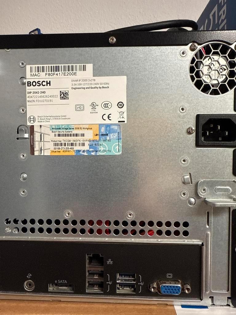 ≥ Te koop: Bosch DIVAR IP 2000 recorder (model: DIP-2042-2HD