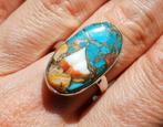 Vanoli 925 zilveren ring oester koper turquoise maat 17,5, Sieraden, Tassen en Uiterlijk, Ringen, Daiva1973@hotmail.com, Vanoli