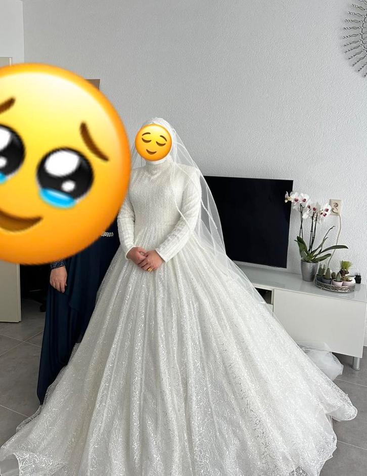 Trouwjurk hijab gelinlik, Kleding | Dames, Trouwkleding en Trouwaccessoires, Zo goed als nieuw, Trouwjurk, Wit, Ophalen of Verzenden