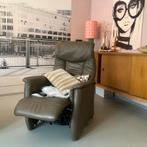 BRUIN LEDEREN STAOPSTOEL, Ophalen, Gebruikt, Minder dan 75 cm, Retrostijl