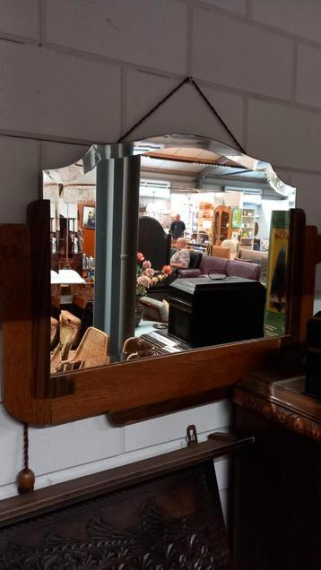 #antieke #Spiegel met Houten Frame, amsterdamse school beschikbaar voor biedingen