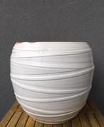 Grote witte terracotta bloempot van 35cm zie omschrijving f7, 25 tot 40 cm, Gebruikt, Rond, Binnen