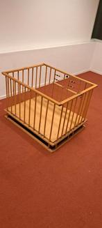 Vintage inklapbare houten babybox / grondbox, Kinderen en Baby's, Boxen, Ophalen of Verzenden, Gebruikt
