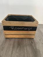 Moestuin kratjes met beschijfbare plank 50x40 hoogte 30cm, Minder dan 60 cm, Harder Hout, Rechthoekig, 30 tot 60 cm