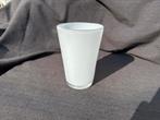 Witte glazen vaas, Huis en Inrichting, Wit, Ophalen of Verzenden, Minder dan 50 cm, Glas