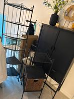 IKEA Hoek Kast & bijpassende lagere kast met Rotan Mand, Ophalen, Gebruikt