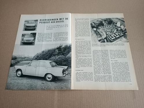 Test (uit oud tijdschrift) Peugeot 404  (1965), Verzamelen, Automerken, Motoren en Formule 1, Gebruikt, Auto's, Verzenden