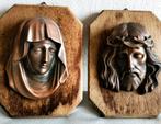 Brons kleurige Maria en Christus( Kruisweg afbeelding), Antiek en Kunst, Antiek | Religie, Ophalen of Verzenden