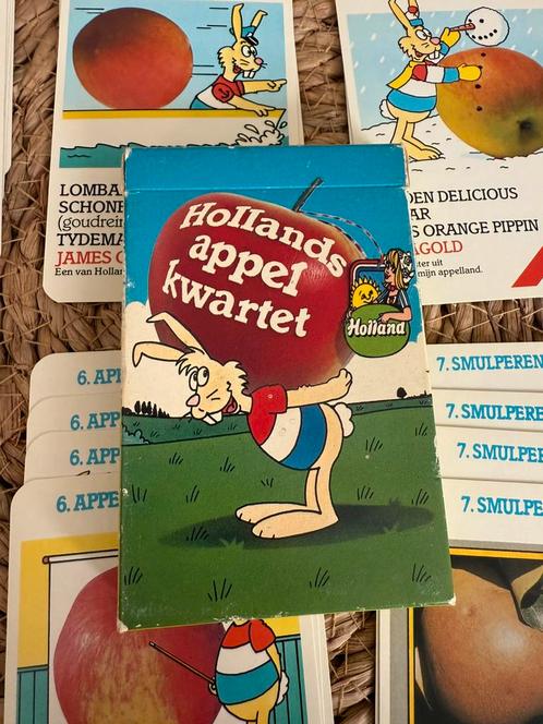 Hollands appel kwartet Appelland Tuinbouwveilingen Vintage, Verzamelen, Speelkaarten, Jokers en Kwartetten, Zo goed als nieuw