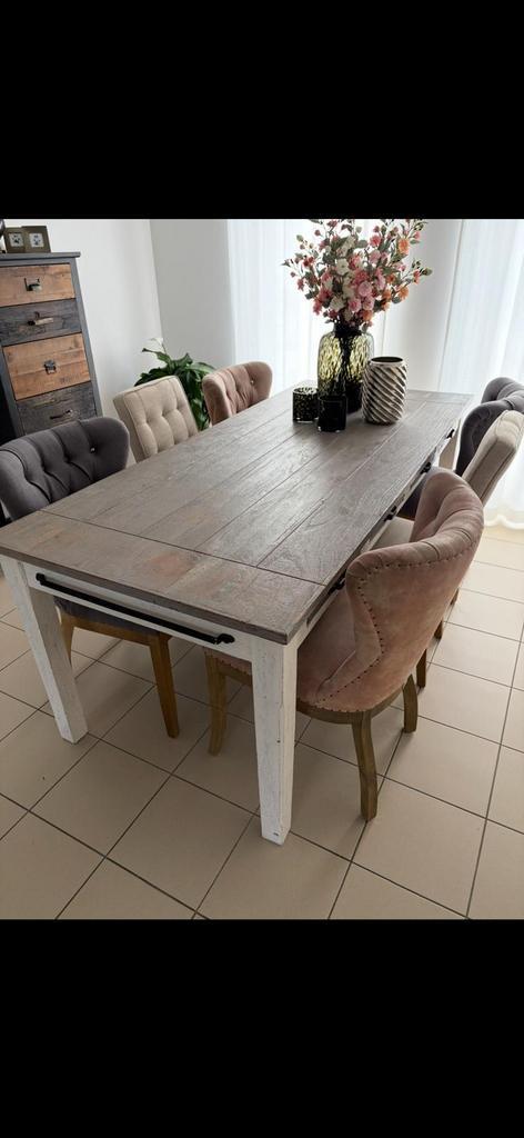 Eetkamertafel met 4 x Wessex Dining chair, Huis en Inrichting, Complete eetkamers, Zo goed als nieuw, Ophalen