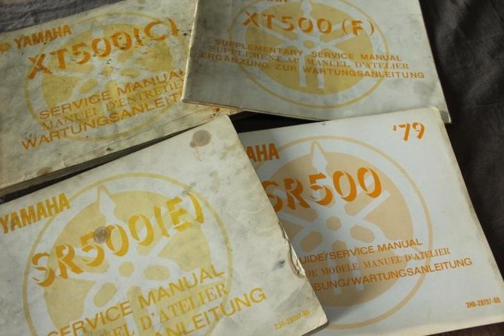 Yamaha XT500 C SR500 1976 - 1978 motorcycle service manuals, Motoren, Handleidingen en Instructieboekjes, Yamaha, Ophalen of Verzenden