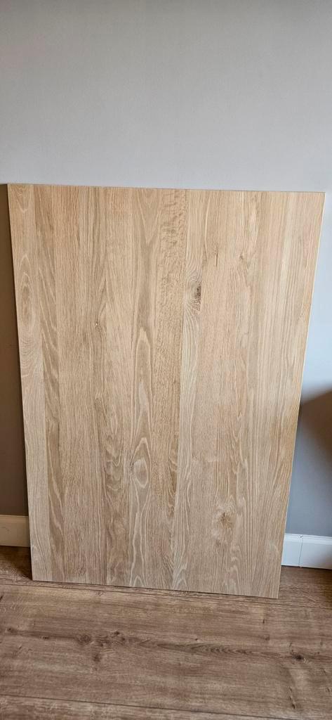 Massief eiken tafelblad (122x78x2,5), Huis en Inrichting, Tafels | Eettafels, Nieuw, 50 tot 100 cm, 200 cm of meer, Vijf personen of meer