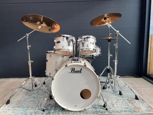 Nieuwstaat: Pearl Decade Maple met Paiste bekkens., Muziek en Instrumenten, Drumstellen en Slagwerk, Zo goed als nieuw, Pearl