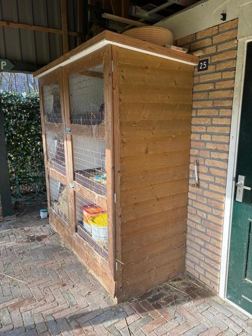 Te koop: konijnenflat, Dieren en Toebehoren, Knaagdieren en Konijnen | Hokken en Kooien, Zo goed als nieuw, Hok, 90 cm of meer