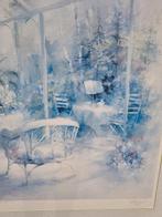 schilderij prent tuin groot, Huis en Inrichting, Woonaccessoires | Schilderijen, Tekeningen en Foto's, Ophalen of Verzenden, 'T Olde Gre-j